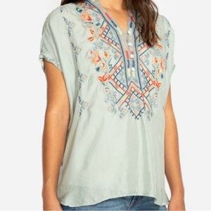Johnny Was Matson Embroidered Blouse Size XS pre-owned.
